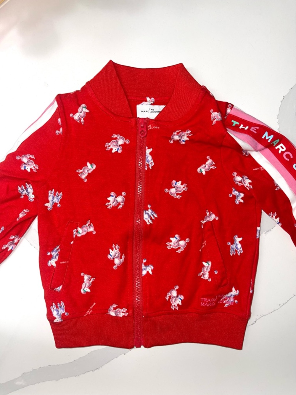 Marc Jacobs Kids Red Printed Zip Jacket and Pants set